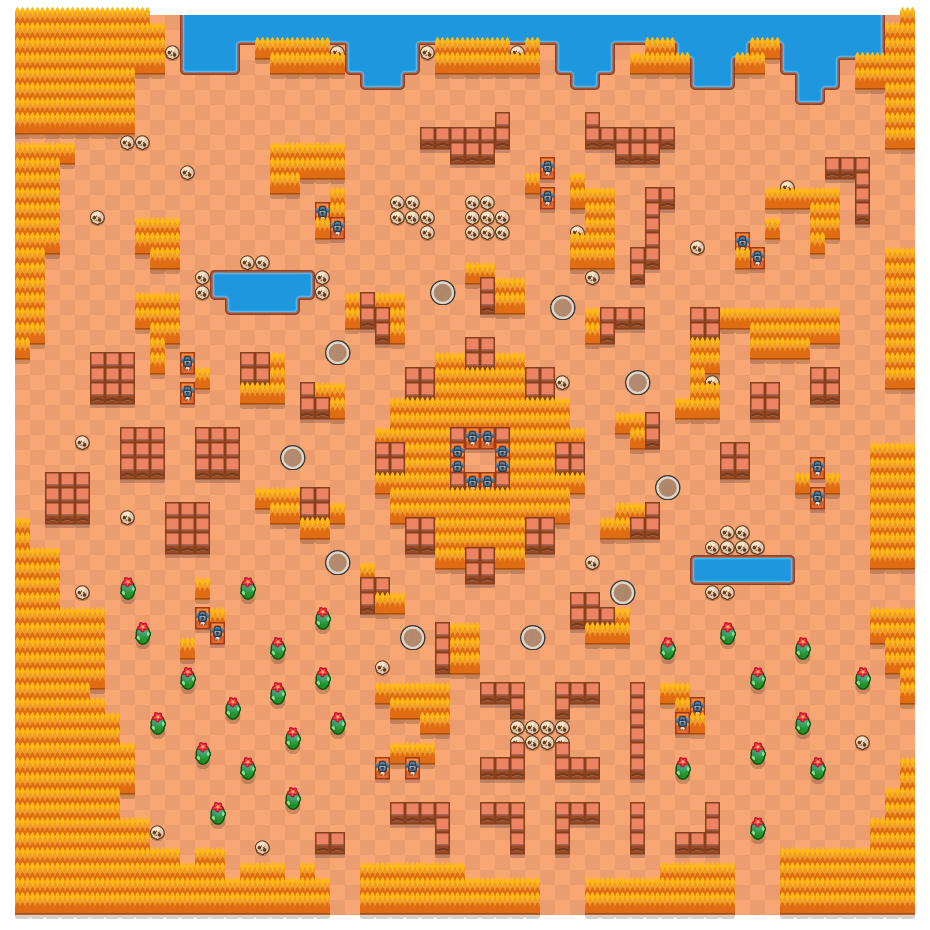 Feast or Famine is a Solo Showdown Brawl Stars map. Check out Feast or Famine's map picture for Solo Showdown and the best and recommended brawlers in Brawl Stars.