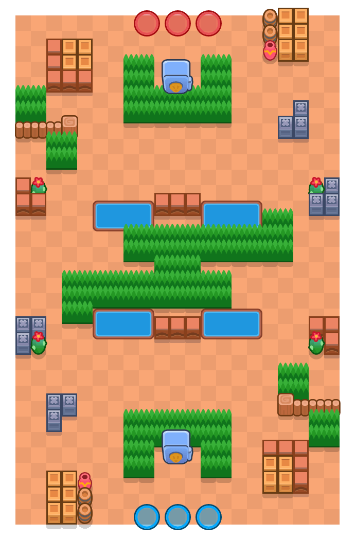 Kaboom Canyon is a Heist Brawl Stars map. Check out Kaboom Canyon's map picture for Heist and the best and recommended brawlers in Brawl Stars.
