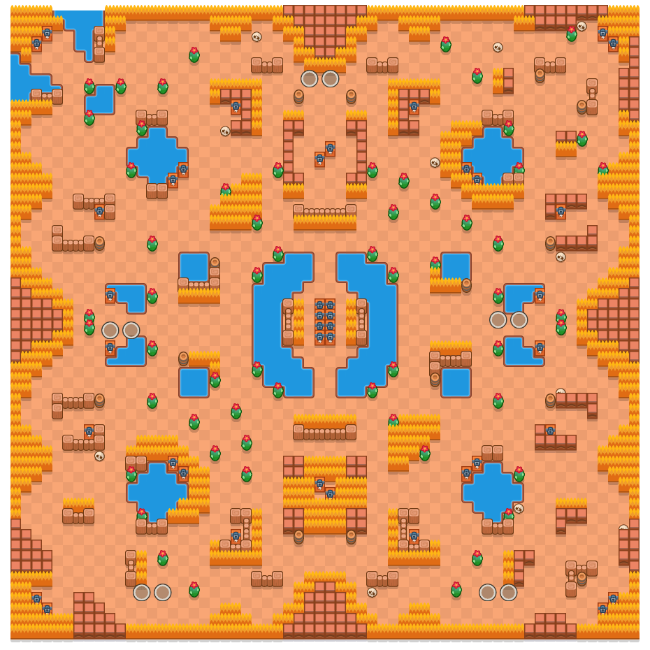 Acid Lakes is a Duo Showdown map in Brawl Stars.