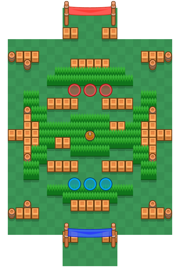 Champs sournois is a Brawlball map in Brawl Stars.