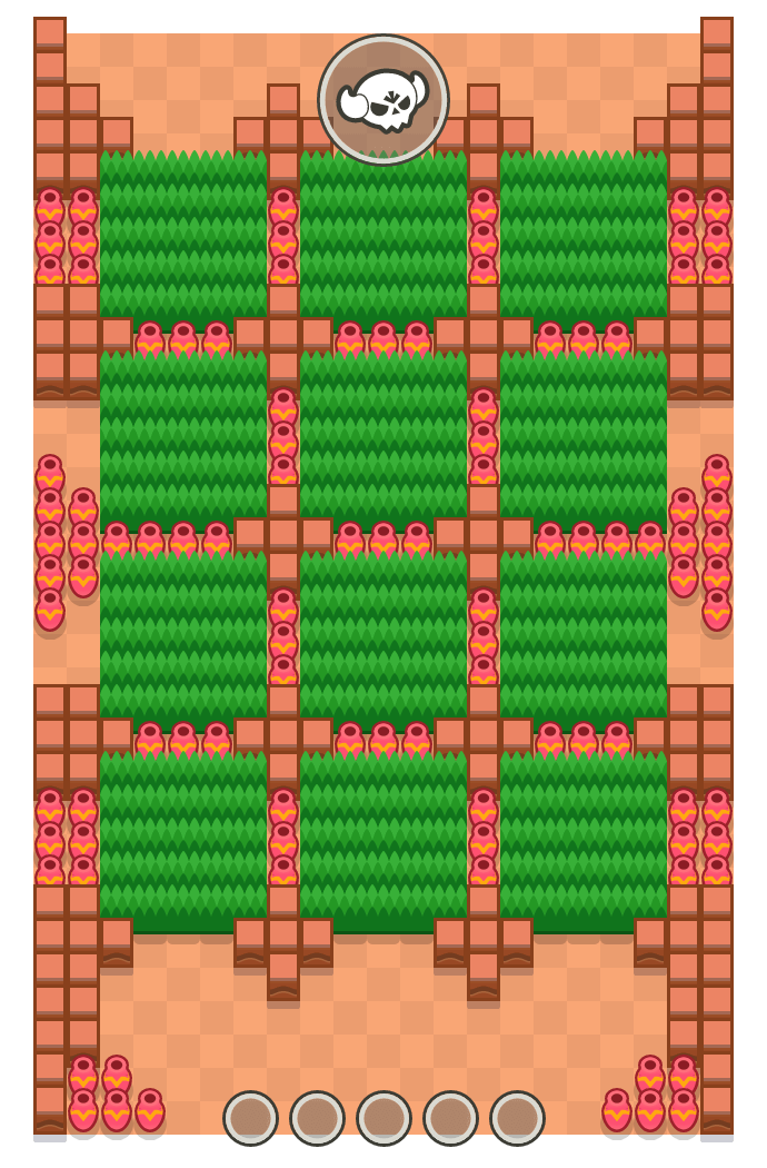 Cazadores is a Megabrawl Brawl Stars map. Check out Cazadores's map picture for Megabrawl and the best and recommended brawlers in Brawl Stars.