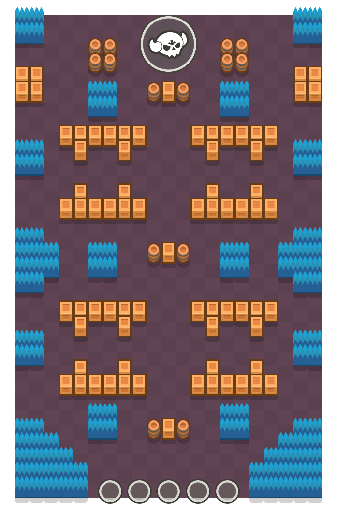 Frenesí is a Megabrawl Brawl Stars map. Check out Frenesí's map picture for Megabrawl and the best and recommended brawlers in Brawl Stars.