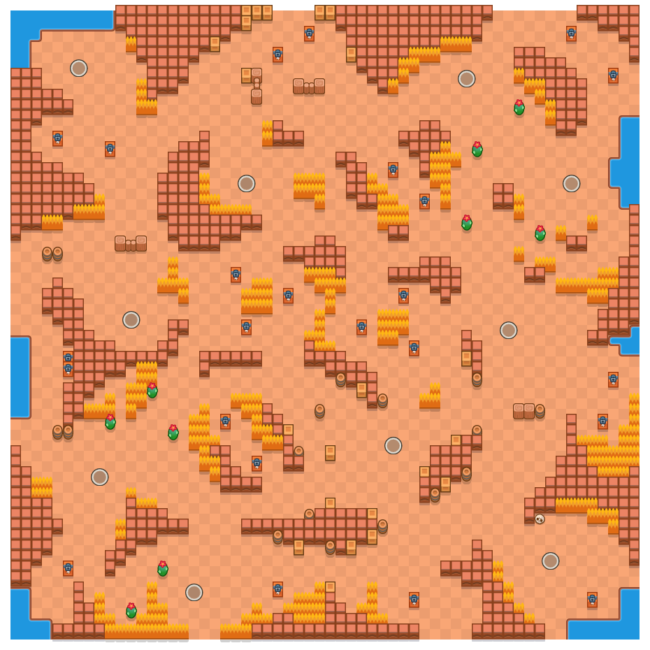 Dune Drift is a Solo Showdown Brawl Stars map. Check out Dune Drift's map picture for Solo Showdown and the best and recommended brawlers in Brawl Stars.