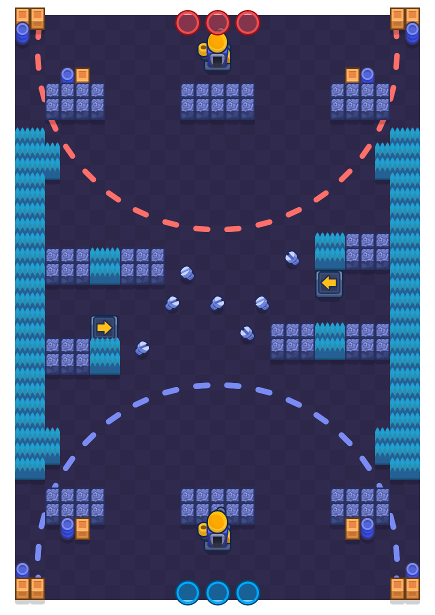 Lança-robôs is a Encurralado Brawl Stars map. Check out Lança-robôs's map picture for Encurralado and the best and recommended brawlers in Brawl Stars.