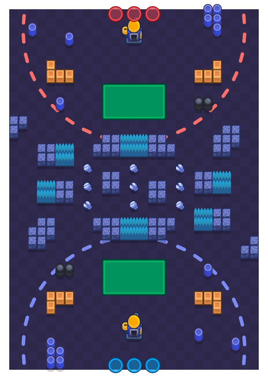 Tuercas y tornillos is a Asedio Brawl Stars map. Check out Tuercas y tornillos's map picture for Asedio and the best and recommended brawlers in Brawl Stars.