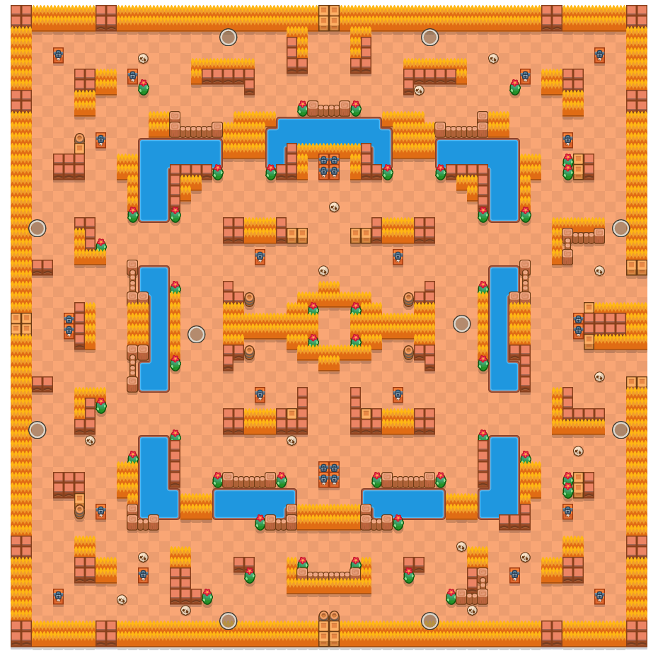 Ghost Point is a Solo Showdown Brawl Stars map. Check out Ghost Point's map picture for Solo Showdown and the best and recommended brawlers in Brawl Stars.