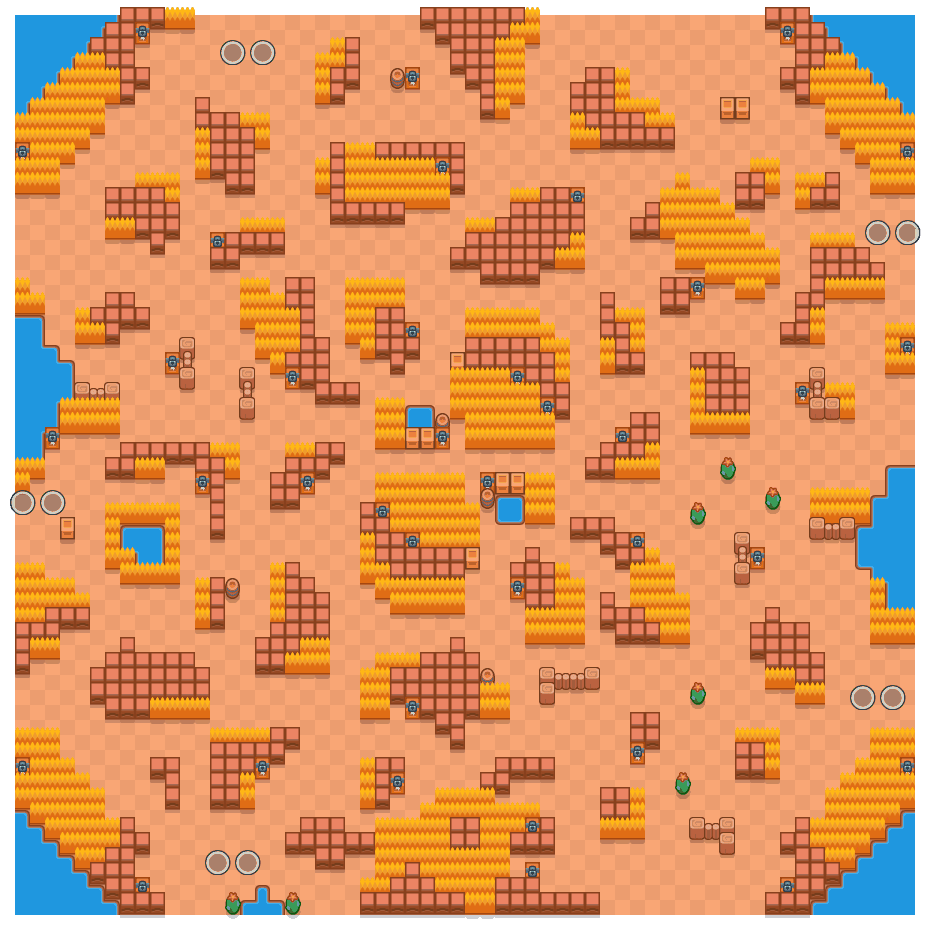 Erratic Blocks is a Duo Showdown Brawl Stars map. Check out Erratic Blocks's map picture for Duo Showdown and the best and recommended brawlers in Brawl Stars.