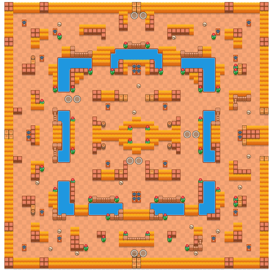 Ghost Point is a Duo Showdown Brawl Stars map. Check out Ghost Point's map picture for Duo Showdown and the best and recommended brawlers in Brawl Stars.