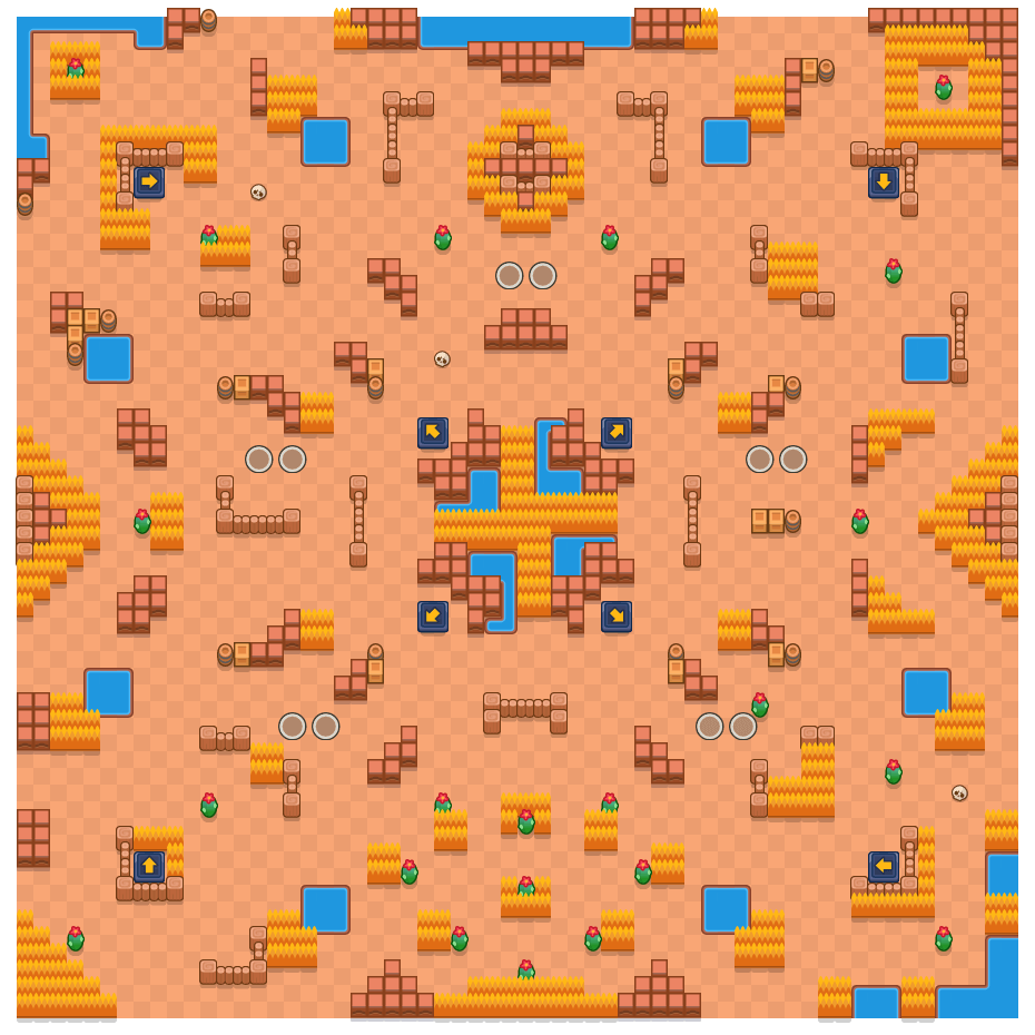 Forsaken Falls is a Duo Showdown Brawl Stars map. Check out Forsaken Falls's map picture for Duo Showdown and the best and recommended brawlers in Brawl Stars.