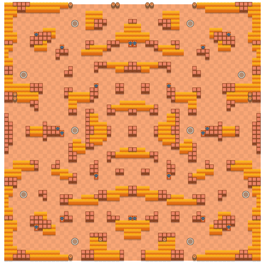 Rocky Blocks is a Solo Showdown Brawl Stars map. Check out Rocky Blocks's map picture for Solo Showdown and the best and recommended brawlers in Brawl Stars.