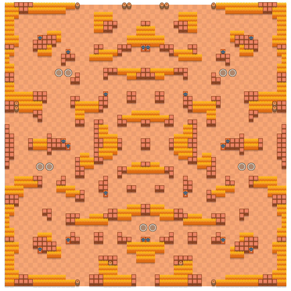 Rocky Blocks is a Duo Showdown Brawl Stars map. Check out Rocky Blocks's map picture for Duo Showdown and the best and recommended brawlers in Brawl Stars.