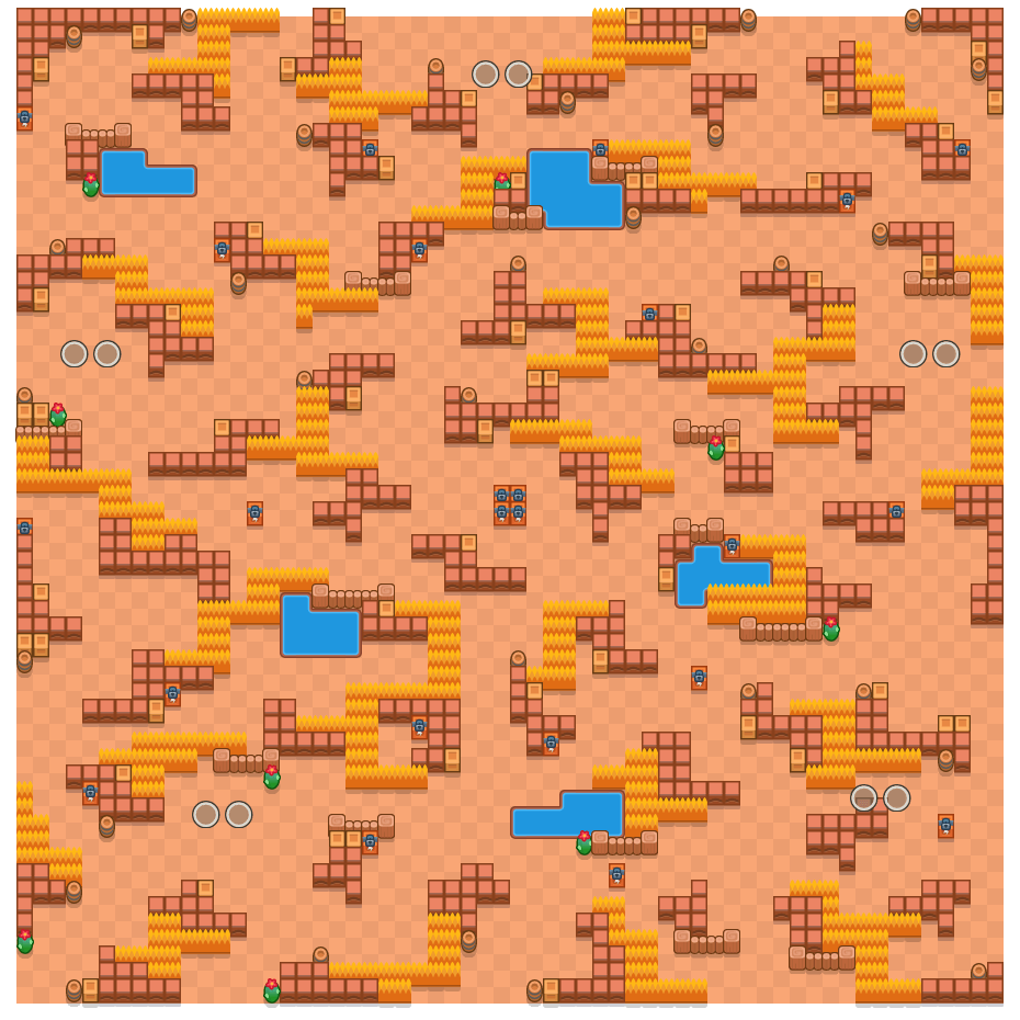 Stocky Stockades is a Duo Showdown Brawl Stars map. Check out Stocky Stockades's map picture for Duo Showdown and the best and recommended brawlers in Brawl Stars.