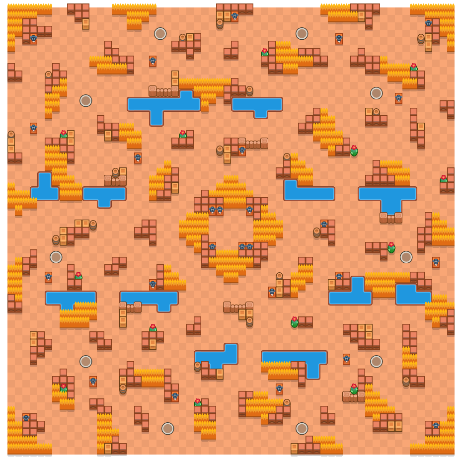 Safety Center is a Solo Showdown Brawl Stars map. Check out Safety Center's map picture for Solo Showdown and the best and recommended brawlers in Brawl Stars.
