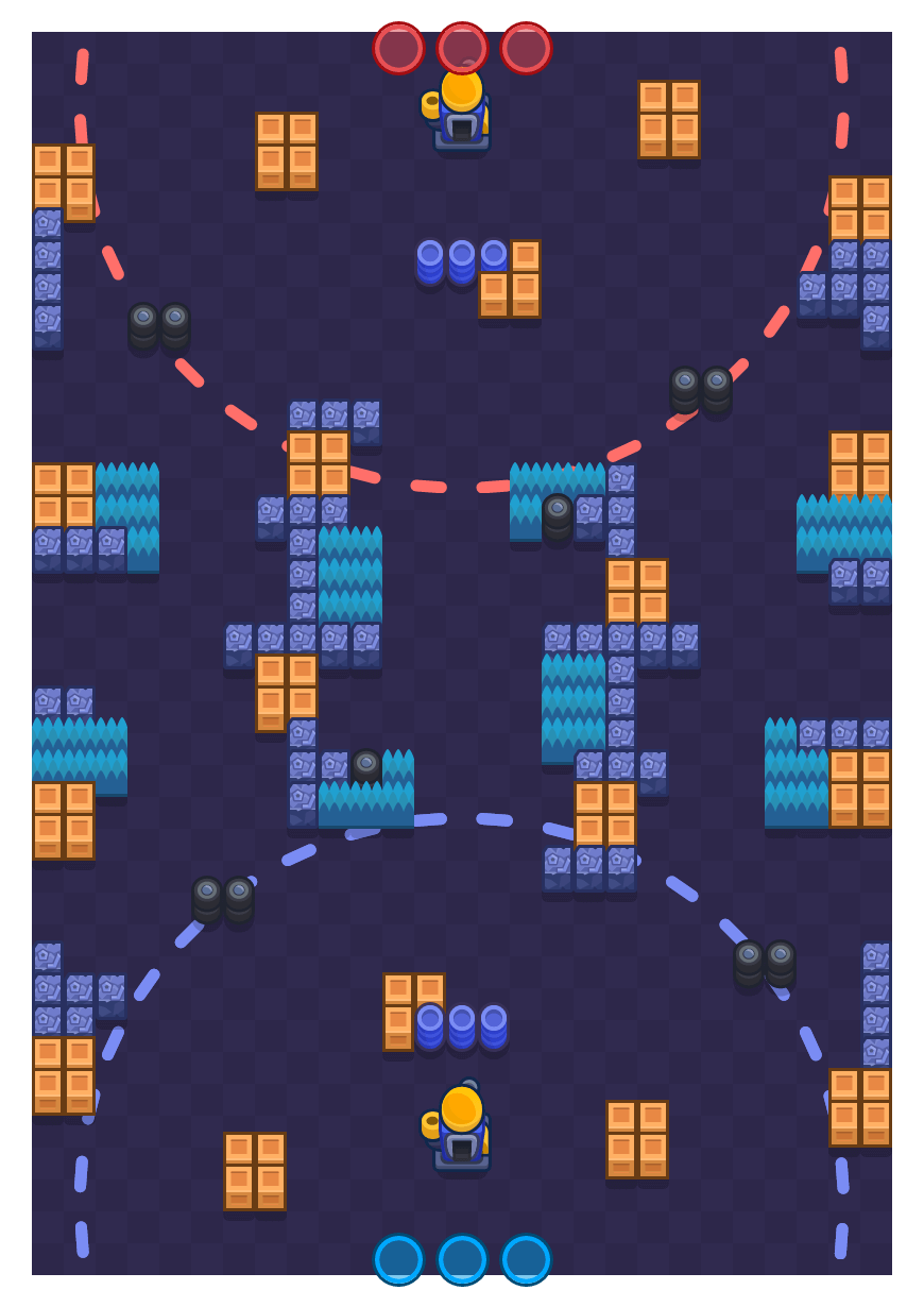 Fábrica encaixotada is a Encurralado Brawl Stars map. Check out Fábrica encaixotada's map picture for Encurralado and the best and recommended brawlers in Brawl Stars.