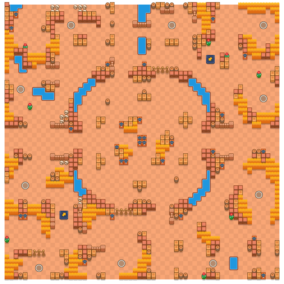 Riverside Ring is a Solo Showdown Brawl Stars map. Check out Riverside Ring's map picture for Solo Showdown and the best and recommended brawlers in Brawl Stars.