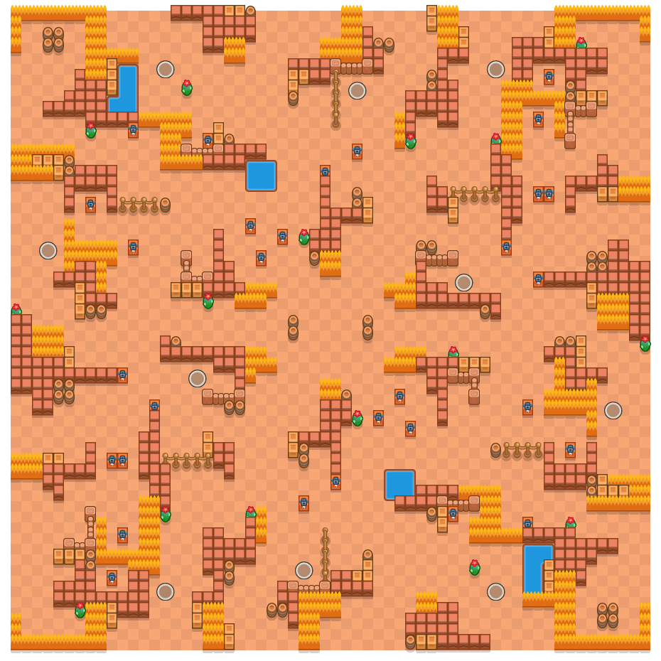 Victor Valley is a Solo Showdown Brawl Stars map. Check out Victor Valley's map picture for Solo Showdown and the best and recommended brawlers in Brawl Stars.
