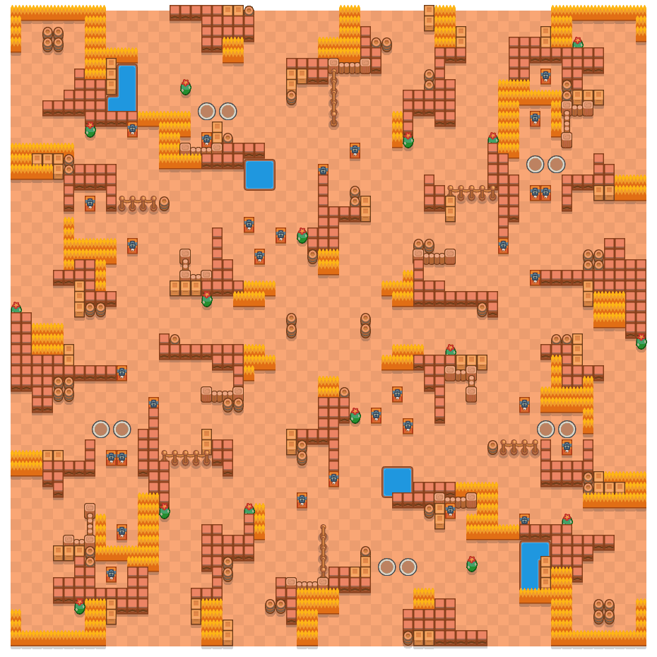 Victor Valley is a Duo Showdown Brawl Stars map. Check out Victor Valley's map picture for Duo Showdown and the best and recommended brawlers in Brawl Stars.