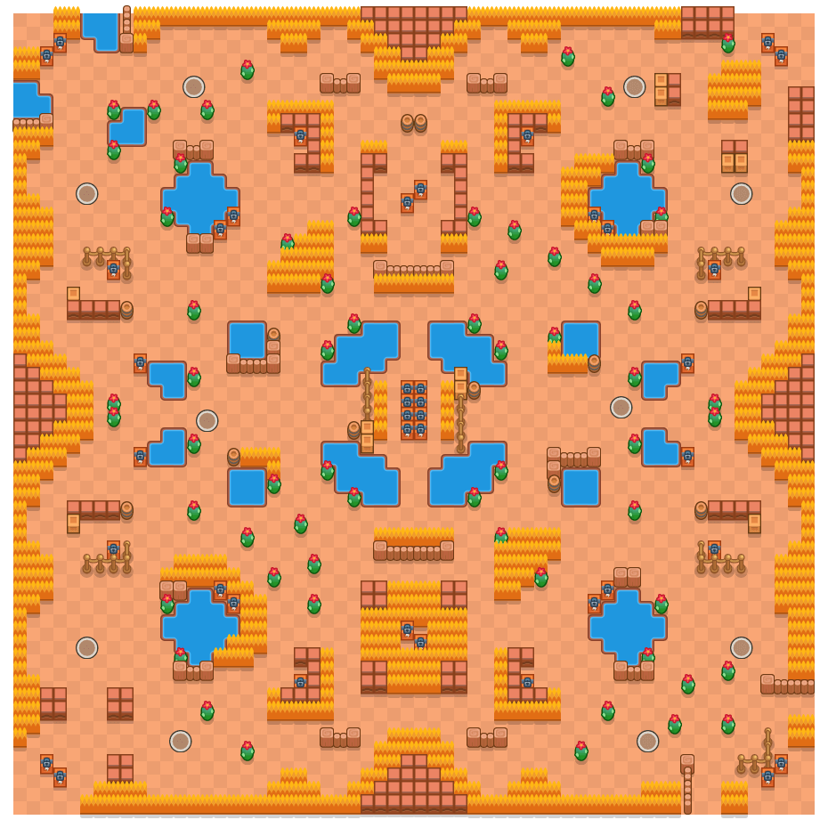 Two Thousand Lakes is a Solo Showdown Brawl Stars map. Check out Two Thousand Lakes's map picture for Solo Showdown and the best and recommended brawlers in Brawl Stars.