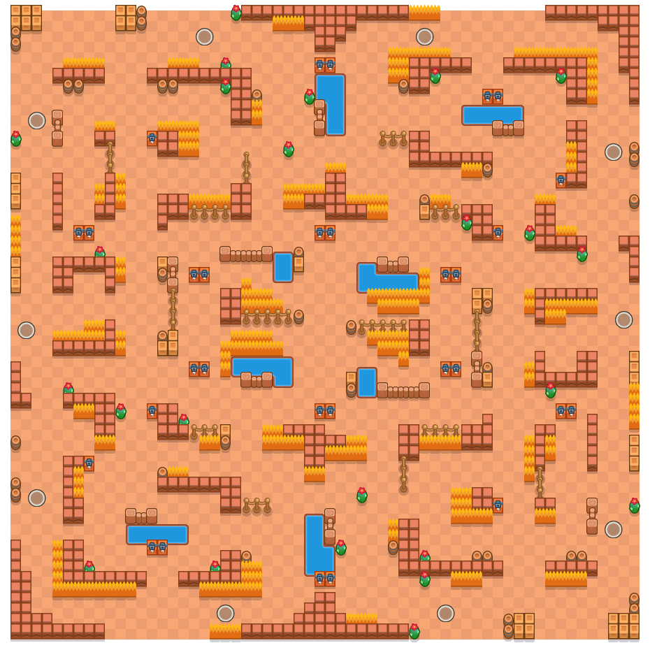Clash Colosseum is a Solo Showdown Brawl Stars map. Check out Clash Colosseum's map picture for Solo Showdown and the best and recommended brawlers in Brawl Stars.