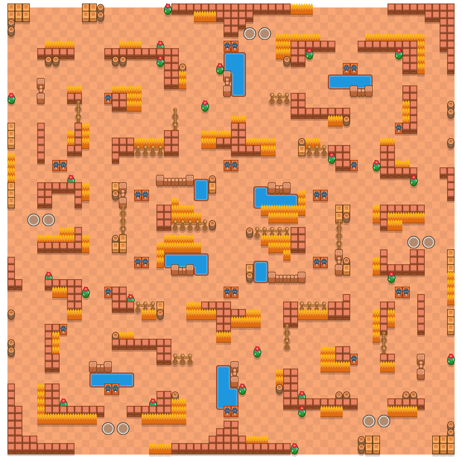 Clash Colosseum is a Duo Showdown Brawl Stars map. Check out Clash Colosseum's map picture for Duo Showdown and the best and recommended brawlers in Brawl Stars.