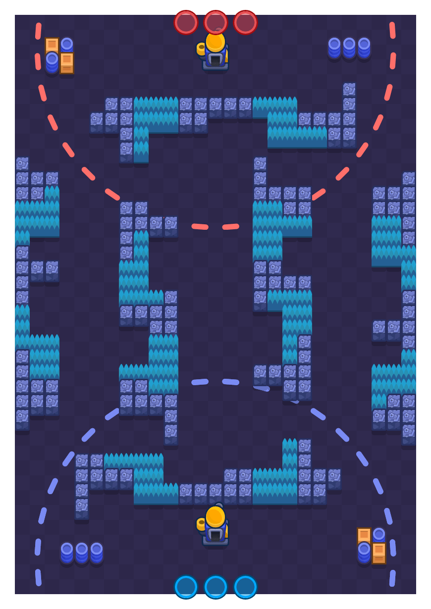 Rebelião robótica is a Encurralado Brawl Stars map. Check out Rebelião robótica's map picture for Encurralado and the best and recommended brawlers in Brawl Stars.