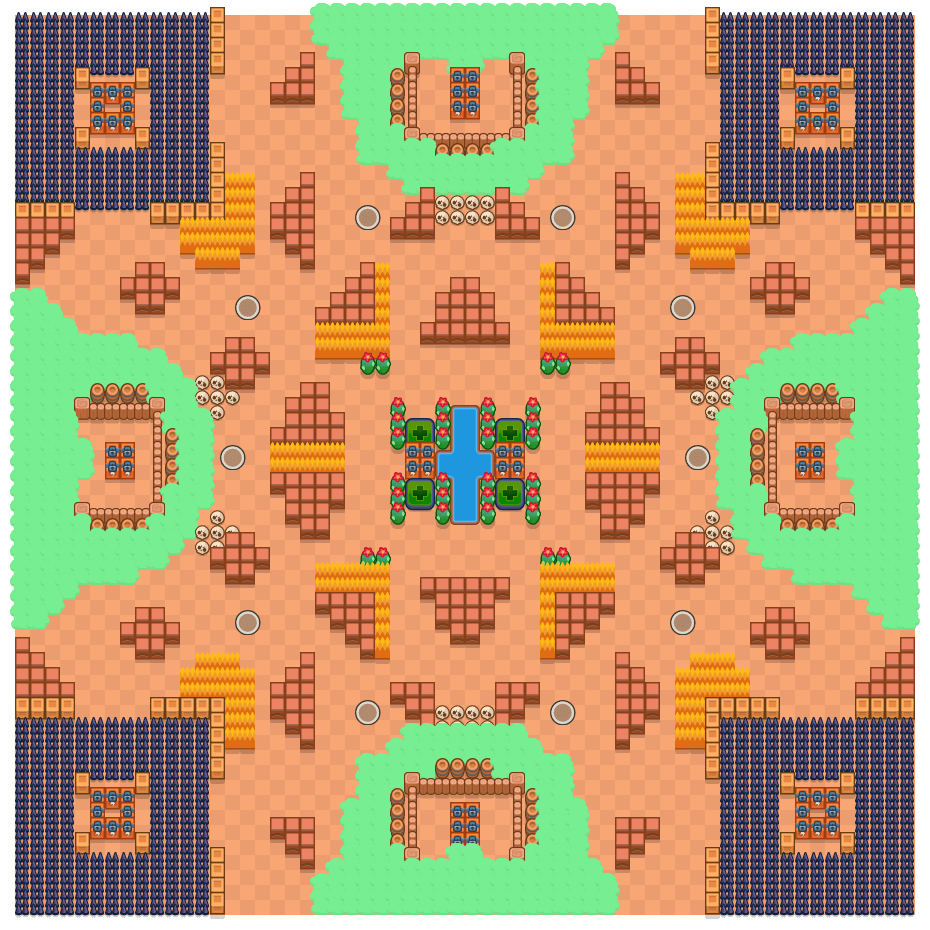 Trap Map is a Solo Showdown Brawl Stars map. Check out Trap Map's map picture for Solo Showdown and the best and recommended brawlers in Brawl Stars.