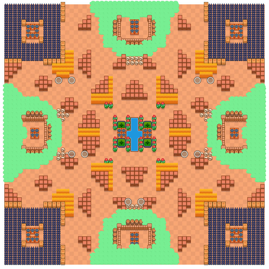 Trap Map is a Duo Showdown Brawl Stars map. Check out Trap Map's map picture for Duo Showdown and the best and recommended brawlers in Brawl Stars.