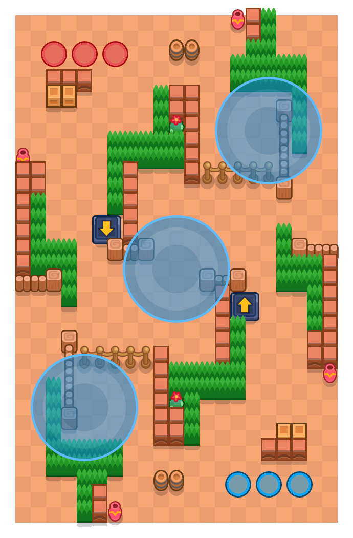 Iron Cables is a Hot Zone Brawl Stars map. Check out Iron Cables's map picture for Hot Zone and the best and recommended brawlers in Brawl Stars.