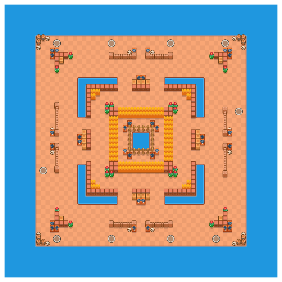 Training Island is a Solo Showdown Brawl Stars map. Check out Training Island's map picture for Solo Showdown and the best and recommended brawlers in Brawl Stars.