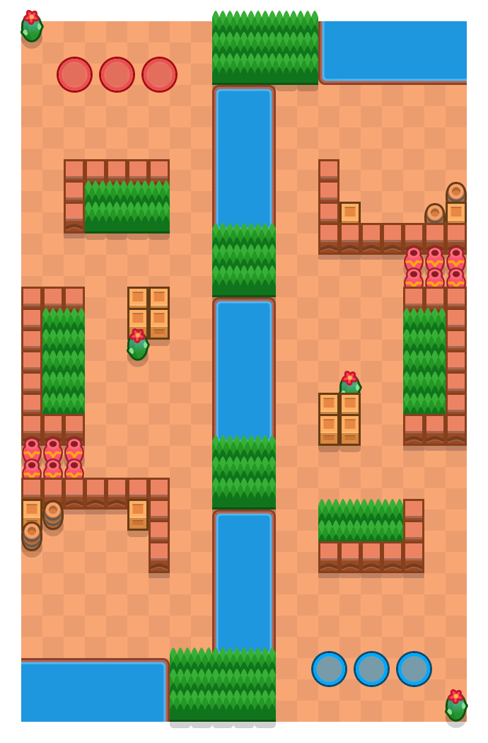 Бурные ключи is a Нокаут Brawl Stars map. Check out Бурные ключи's map picture for Нокаут and the best and recommended brawlers in Brawl Stars.