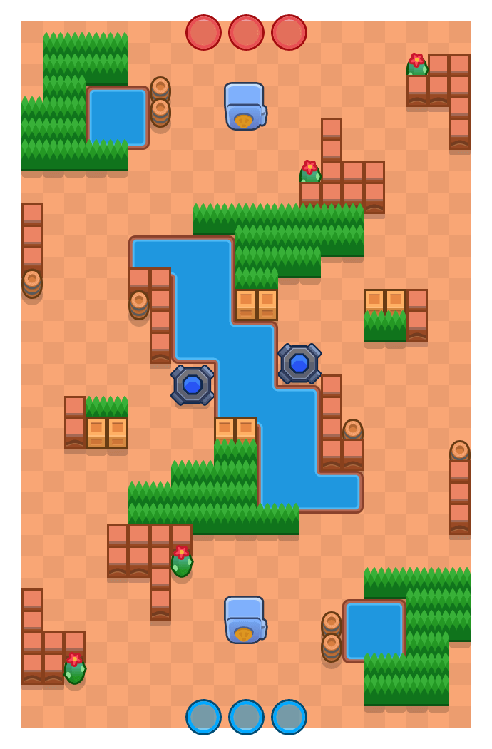 Treefecta is a Heist Brawl Stars map. Check out Treefecta's map picture for Heist and the best and recommended brawlers in Brawl Stars.
