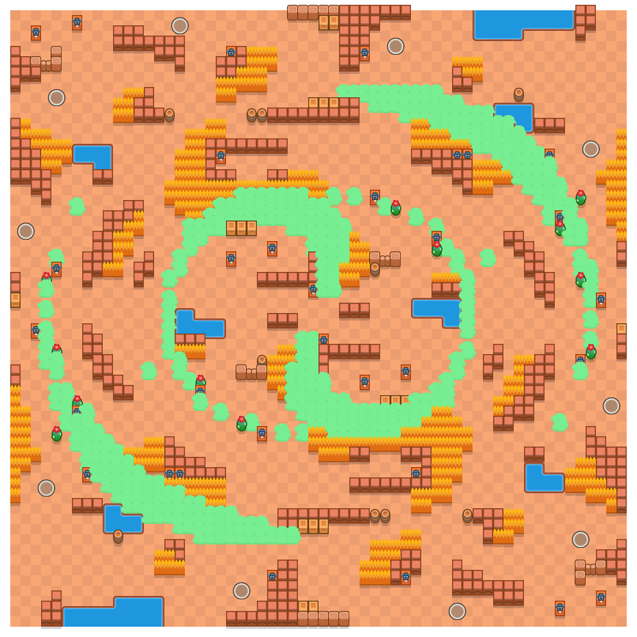 Boxed In is a Solo Showdown Brawl Stars map. Check out Boxed In's map picture for Solo Showdown and the best and recommended brawlers in Brawl Stars.