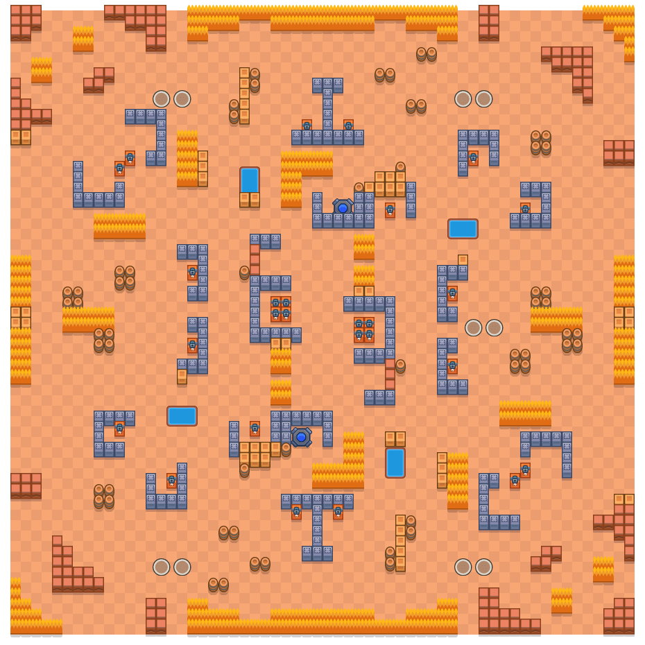 Hard Limits is a Duo Showdown Brawl Stars map. Check out Hard Limits's map picture for Duo Showdown and the best and recommended brawlers in Brawl Stars.