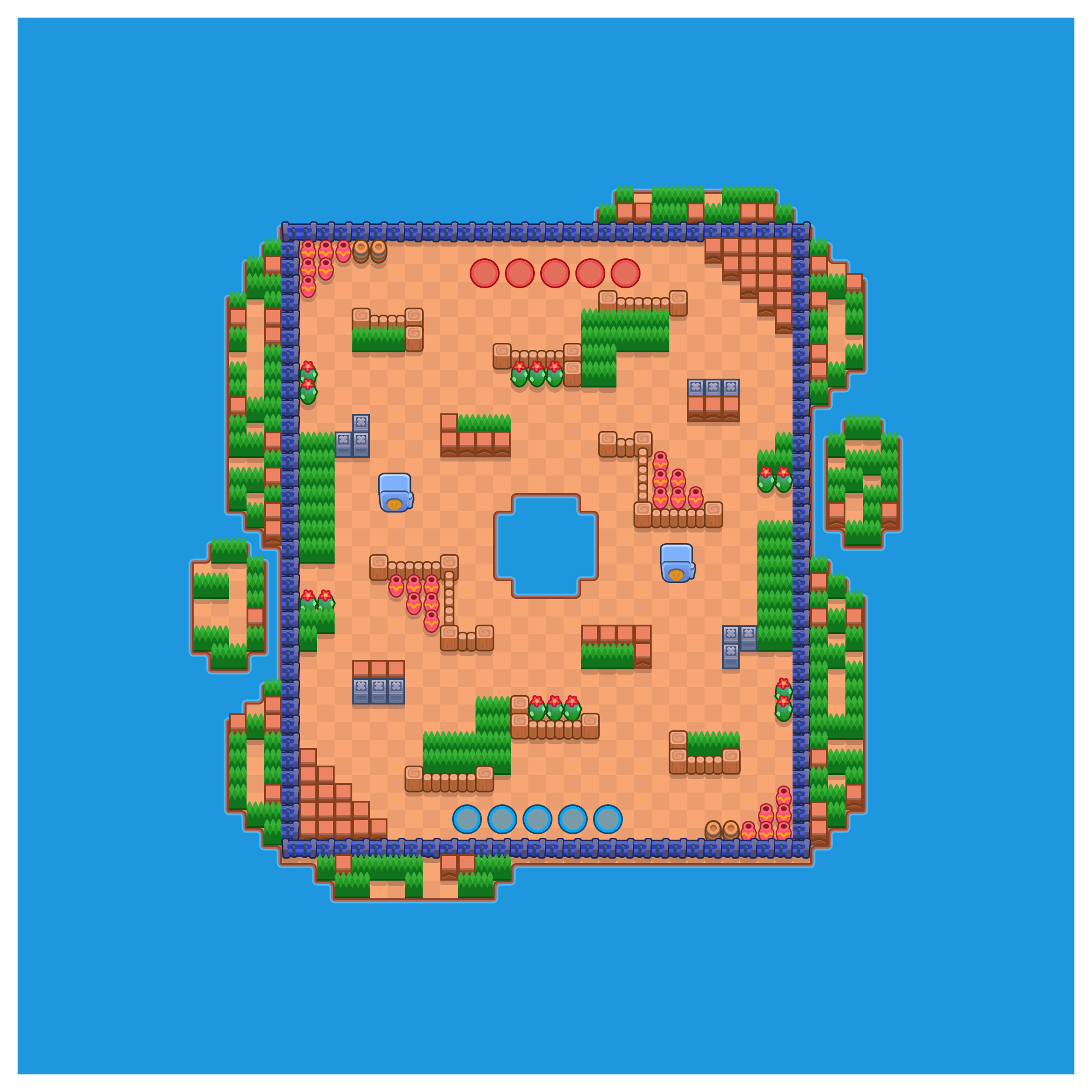 Cold Pond Quarry is a Gem Grab Brawl Stars map. Check out Cold Pond Quarry's map picture for Gem Grab and the best and recommended brawlers in Brawl Stars.