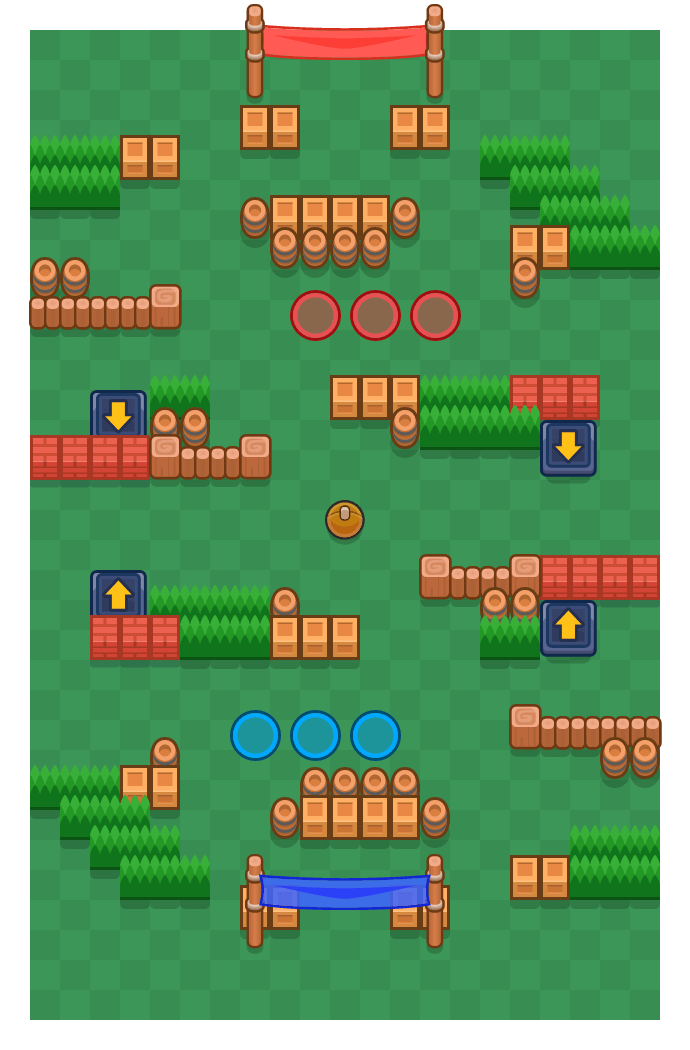 Crossing is a Brawl Ball Brawl Stars map. Check out Crossing's map picture for Brawl Ball and the best and recommended brawlers in Brawl Stars.